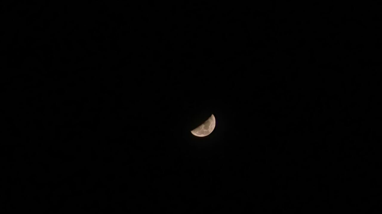 Crescent Moon in the Night Sky