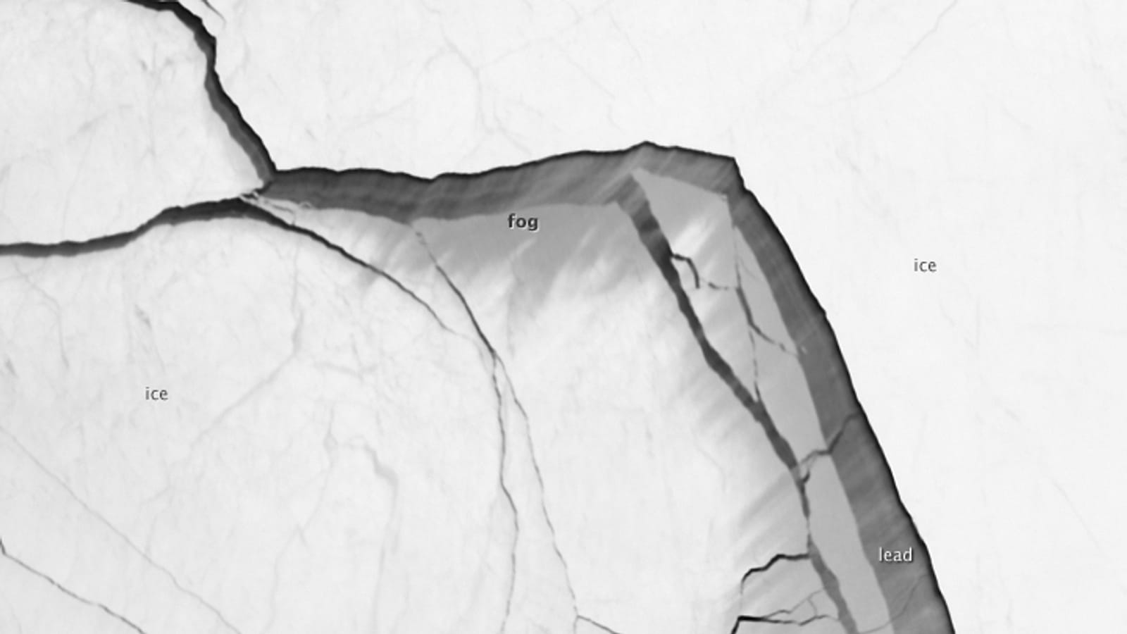 Extensive Ice Fractures in the Beaufort Sea